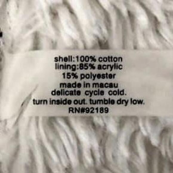 Twisted Heart Vintage Women's (P) Cream Shearling Collar 90s Jacket Zip-Up - Picture 9 of 9